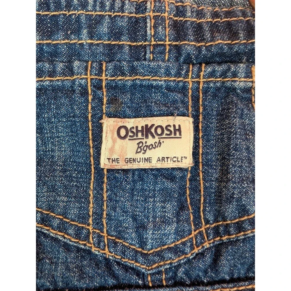 Baby Girls Osh Kosh B'Gosh Denim Skirt Overalls 24M Dark Wash